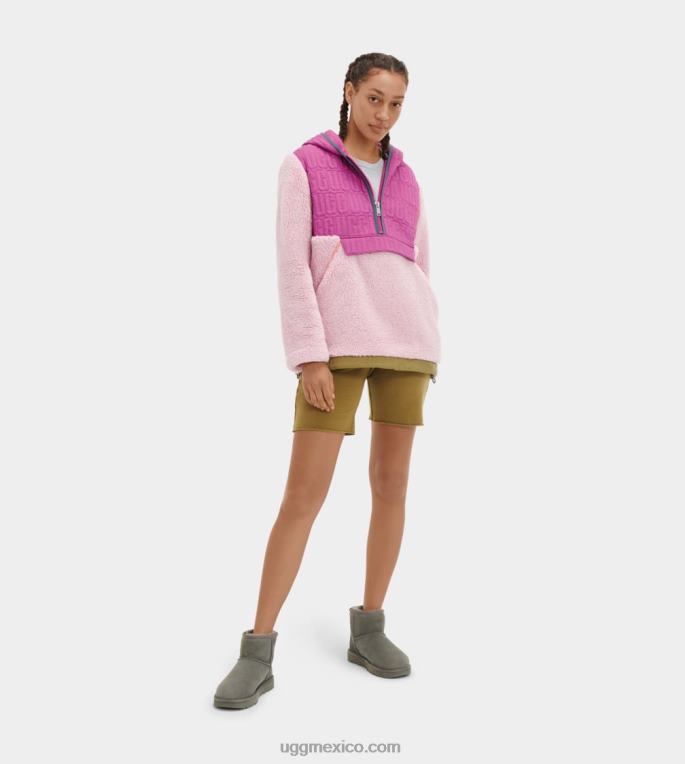 brisa de lavanda multi 00NF2239 UGG mujer jersey de sherpa iggy con media cremallera