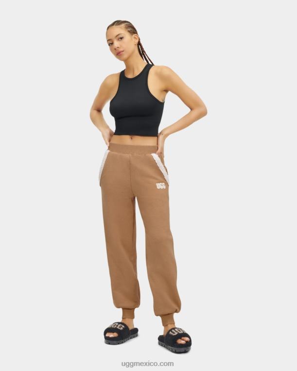 camello de brezo 00NF1247 UGG mujer pantalón de vellón reforzado daylin