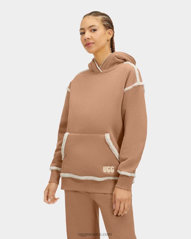 camello de brezo 00NF2282 UGG mujer sudadera con capucha joanne bonded fleece