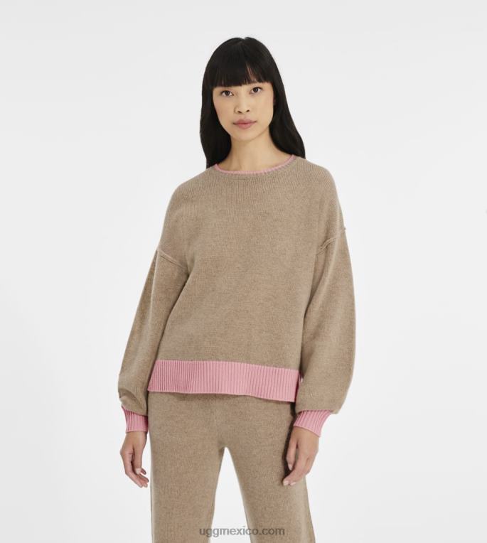 camello ii 00NF1159 UGG mujer jersey renata en mezcla de cachemira