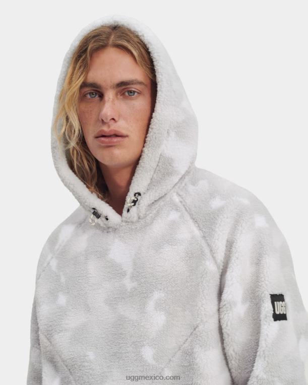 camuflaje de paz de amapola blanca 00NF270 UGG hombres sudadera con capucha sherpa dannen