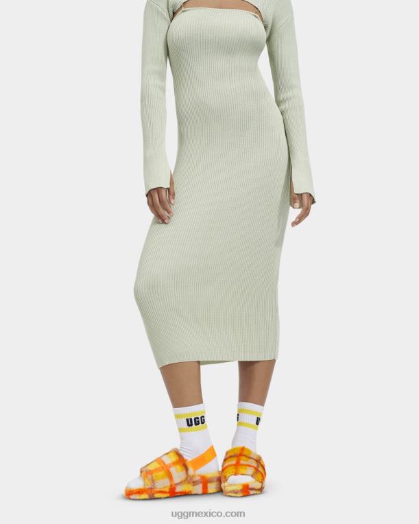 canario 00NF66 UGG mujer pelusa sí desliza el punk a cuadros