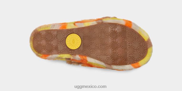 canario 00NF66 UGG mujer pelusa sí desliza el punk a cuadros