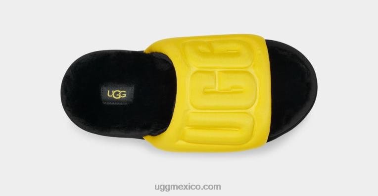 canario/negro 00NF757 UGG mujer tobogán gráfico maxi