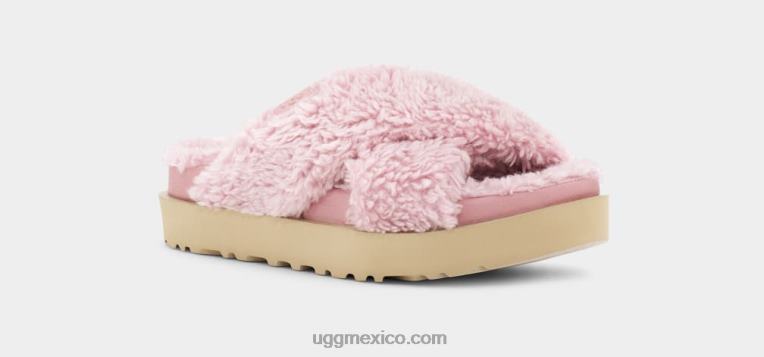 caparazón 00NF831 UGG mujer tobogán cruzado de azúcar fuzz