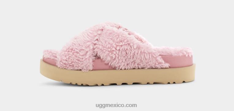 caparazón 00NF831 UGG mujer tobogán cruzado de azúcar fuzz
