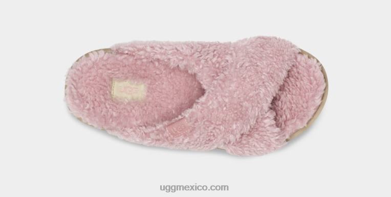 caparazón 00NF831 UGG mujer tobogán cruzado de azúcar fuzz