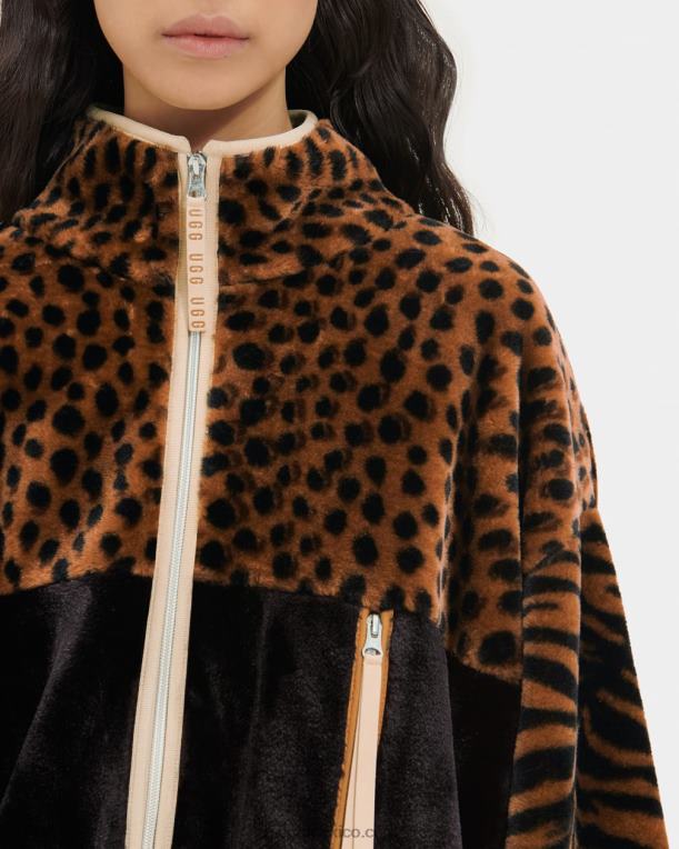 caramelo de azúcar con mantequilla 00NF1296 UGG mujer chaqueta sherpa marlene animalia