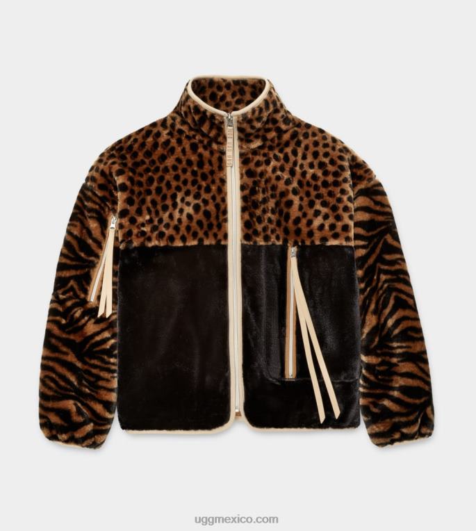 caramelo de azúcar con mantequilla 00NF1296 UGG mujer chaqueta sherpa marlene animalia