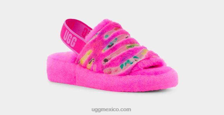 caramelo rosa 00NF804 UGG mujer pelusa sí flor de tigre