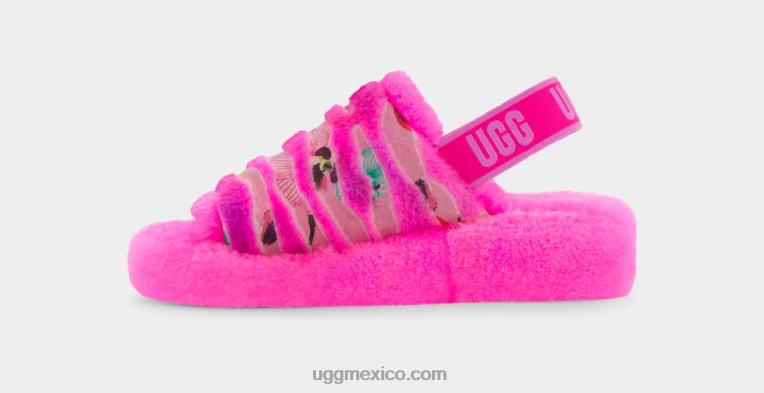 caramelo rosa 00NF804 UGG mujer pelusa sí flor de tigre