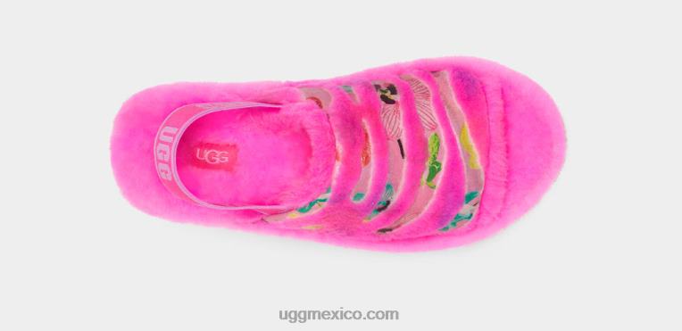 caramelo rosa 00NF804 UGG mujer pelusa sí flor de tigre