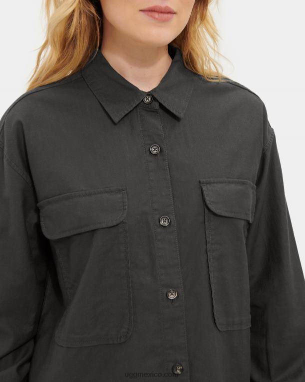 carbón 00NF1146 UGG mujer vestido camisero addley oversize