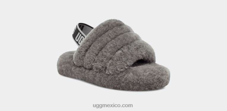carbón 00NF1740 UGG niños pelusa sí diapositiva
