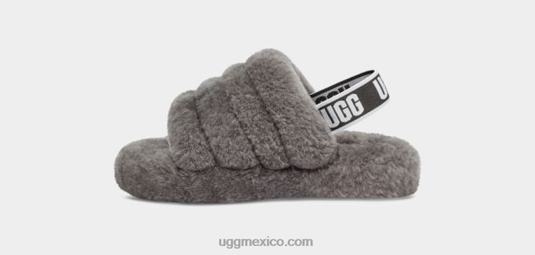carbón 00NF1740 UGG niños pelusa sí diapositiva
