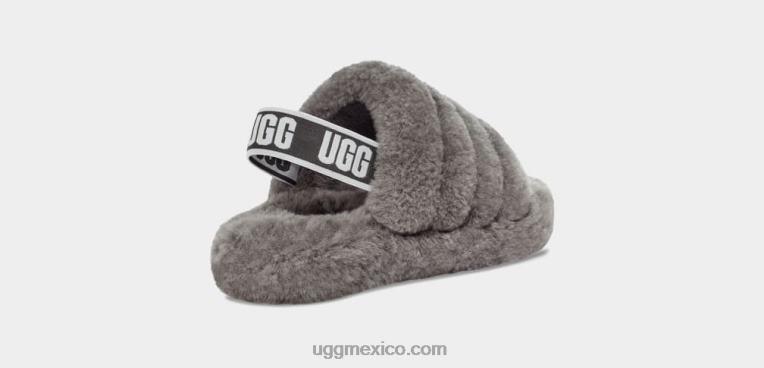 carbón 00NF1740 UGG niños pelusa sí diapositiva