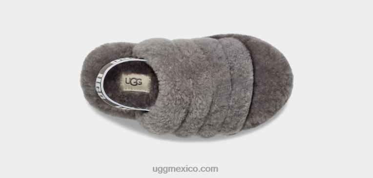 carbón 00NF1740 UGG niños pelusa sí diapositiva