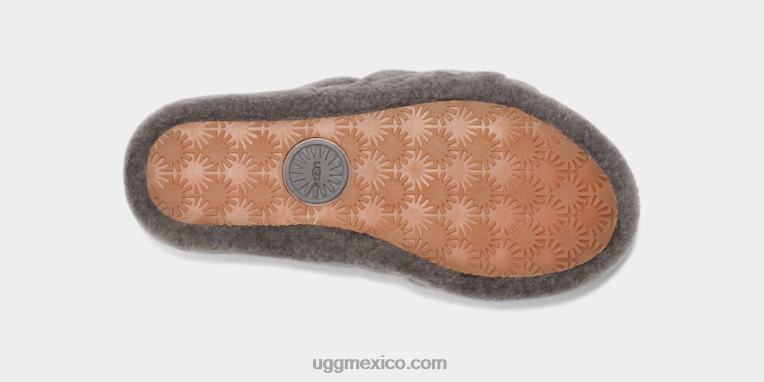 carbón 00NF712 UGG mujer pelusa sí diapositiva