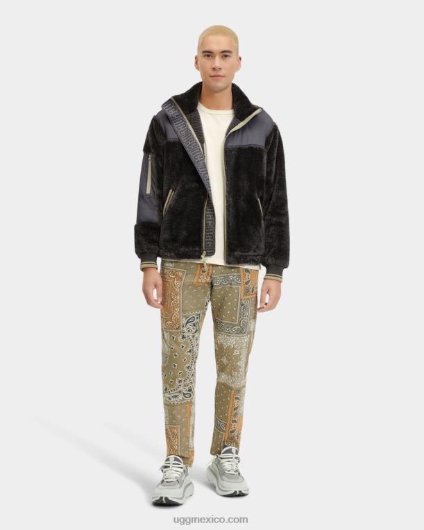 carbón/planta rodadora 00NF289 UGG todos los géneros chamarra sherpa deportiva landyn