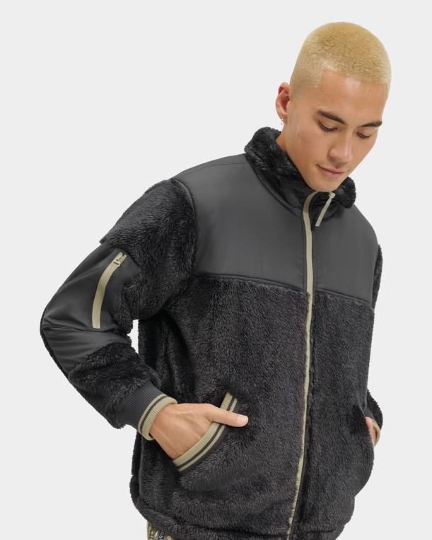 carbón/planta rodadora 00NF289 UGG todos los géneros chamarra sherpa deportiva landyn