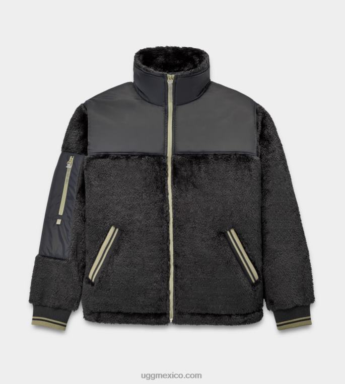 carbón/planta rodadora 00NF289 UGG todos los géneros chamarra sherpa deportiva landyn