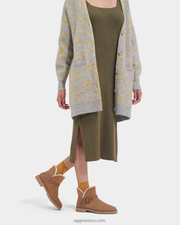 castaña 00NF2129 UGG mujer hebilla corta romely