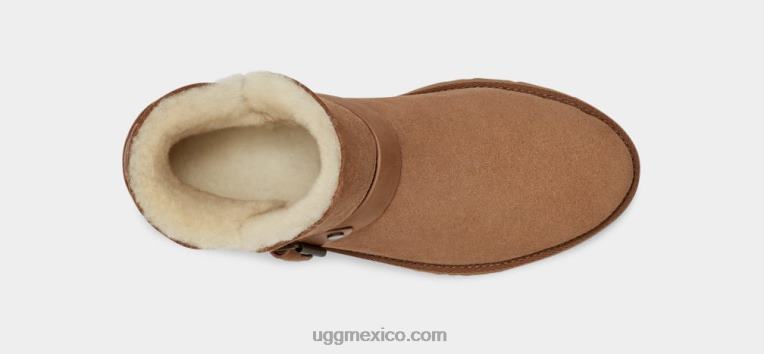 castaña 00NF2129 UGG mujer hebilla corta romely