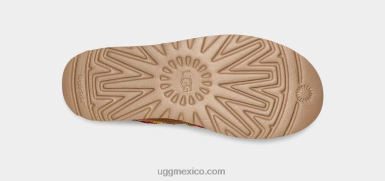 castaña 00NF2134 UGG mujer plataforma trenzada clásica mini ii