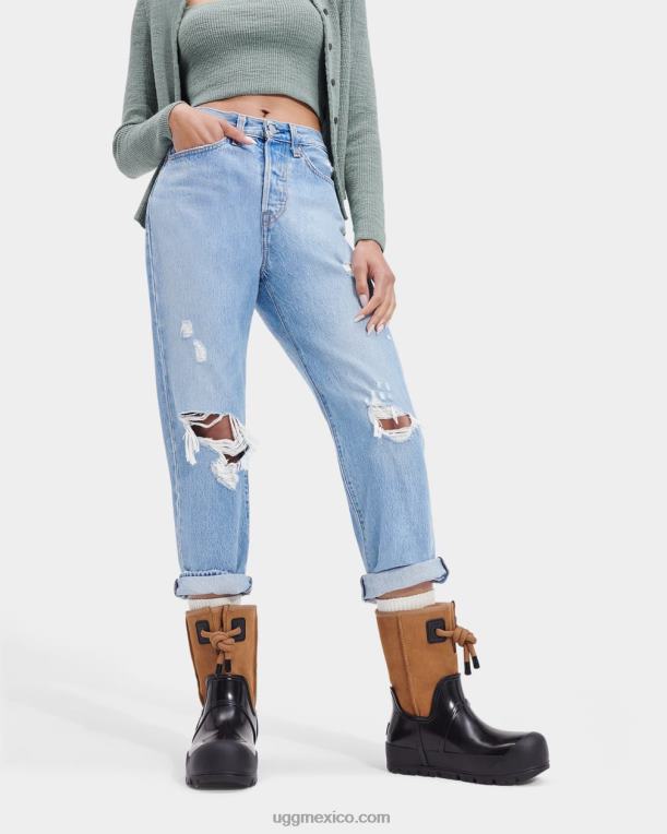 castaña 00NF36 UGG mujer gamuza de encaje de nube de lluvia