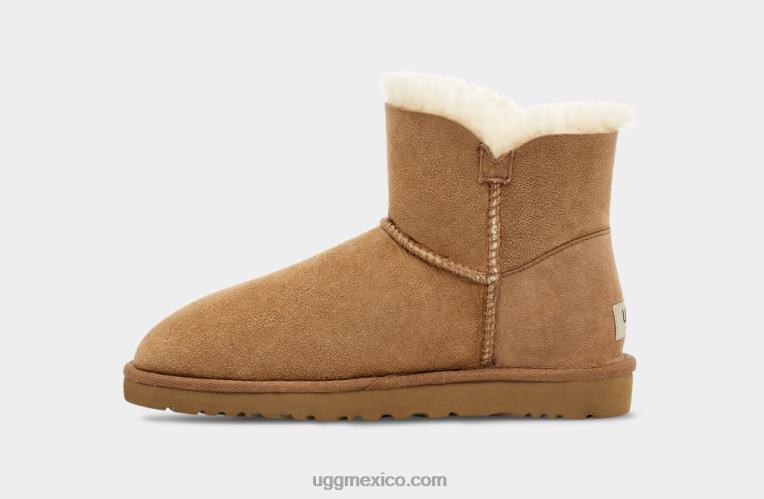 castaña 00NF363 UGG mujer bota mini bailey button ii