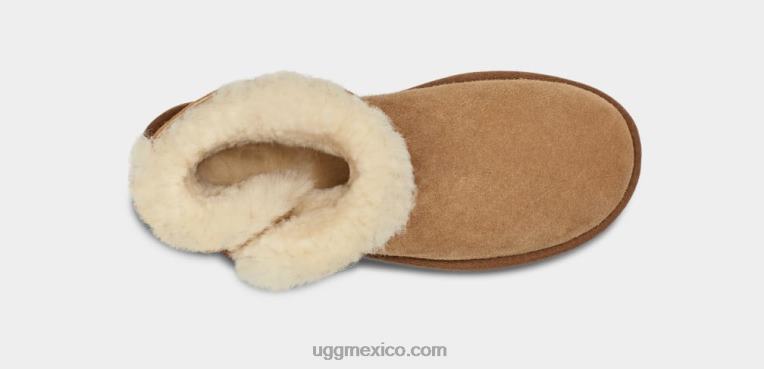 castaña 00NF363 UGG mujer bota mini bailey button ii