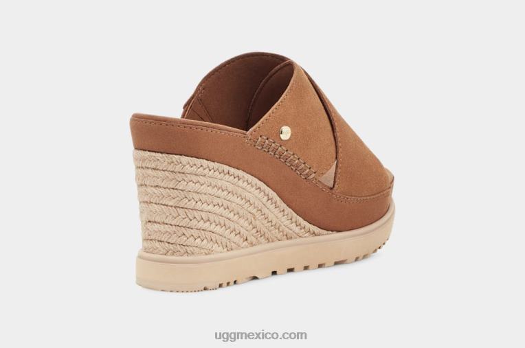 castaña 00NF454 UGG mujer diapositiva del abad