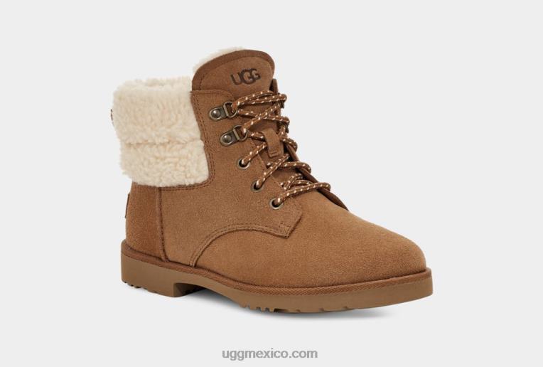castaña 00NF551 UGG mujer encaje de la herencia de romely
