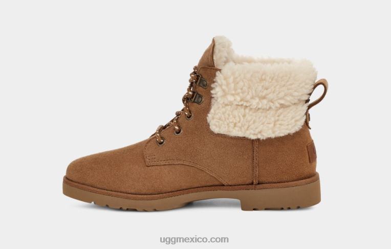 castaña 00NF551 UGG mujer encaje de la herencia de romely