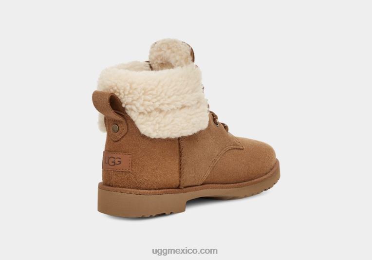 castaña 00NF551 UGG mujer encaje de la herencia de romely