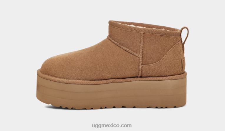 castaña 00NF588 UGG mujer ultra mini plataforma clásica