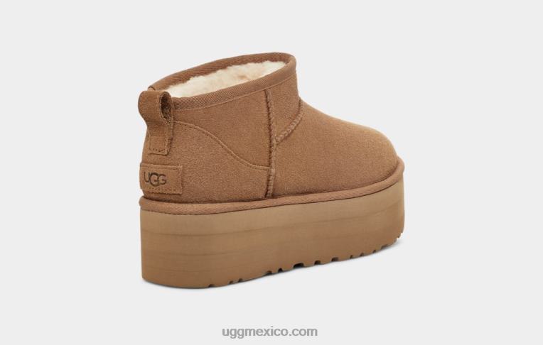castaña 00NF588 UGG mujer ultra mini plataforma clásica