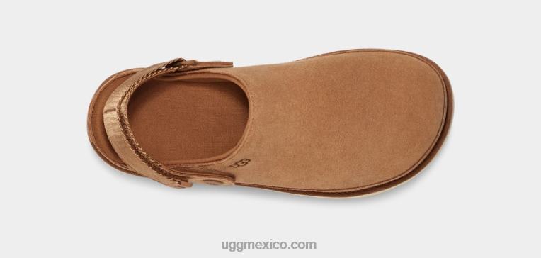 castaña 00NF599 UGG mujer zueco estrella dorada