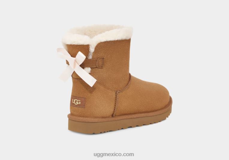 castaña 00NF628 UGG mujer mini bailey arco centelleo