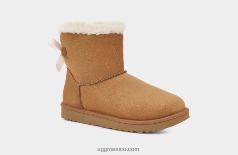 castaña 00NF628 UGG mujer mini bailey arco centelleo