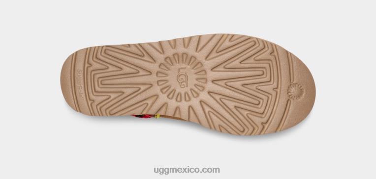 castaña 00NF656 UGG mujer plataforma ultra mini trenza clásica