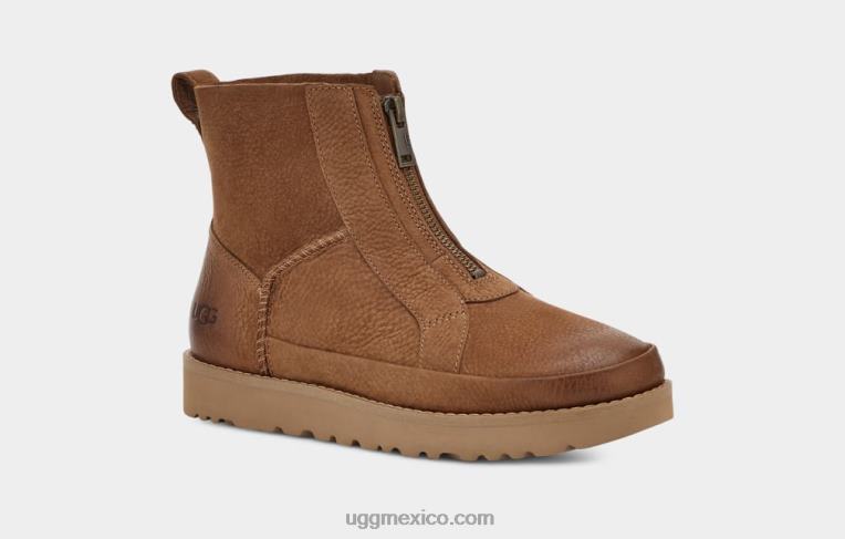 castaña 00NF692 UGG mujer cremallera frontal deconstruida