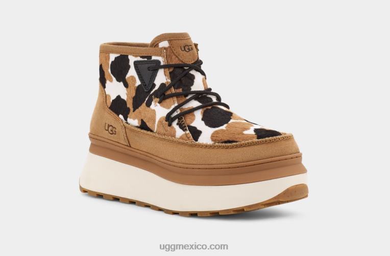 castaña 00NF78 UGG mujer botín marin estampado vaca