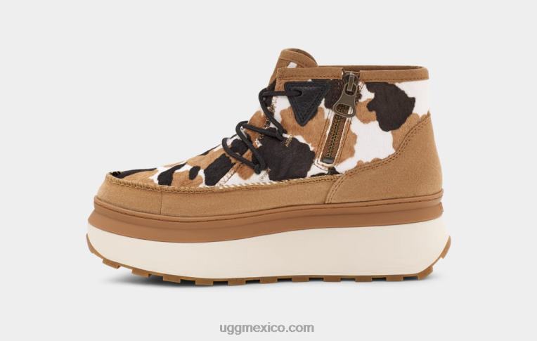 castaña 00NF78 UGG mujer botín marin estampado vaca