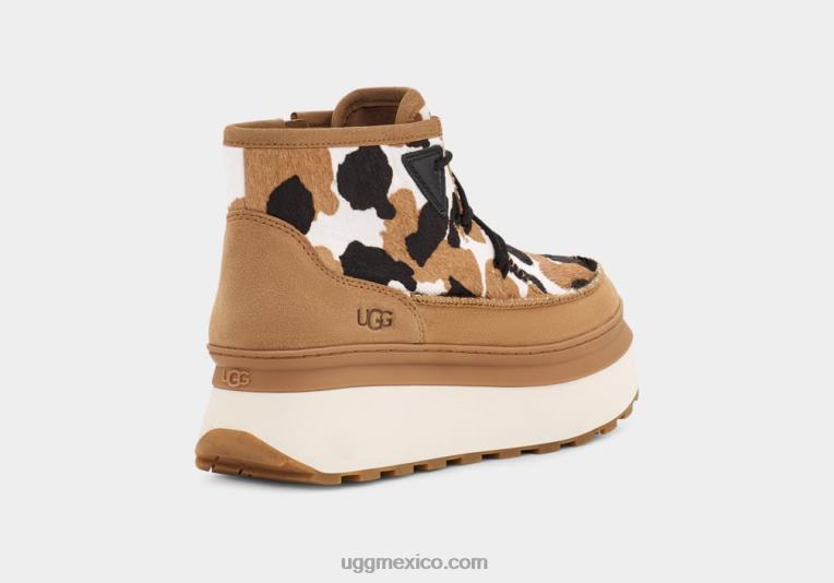 castaña 00NF78 UGG mujer botín marin estampado vaca