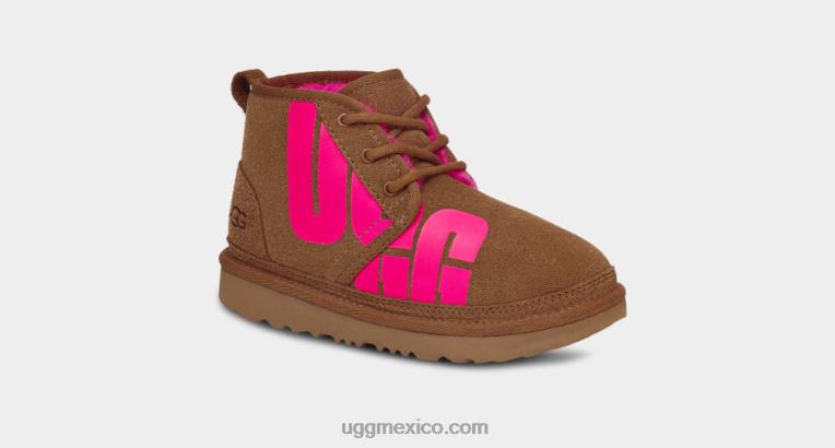 castaño/rosa chicloso 00NF1789 UGG niños neumel chop