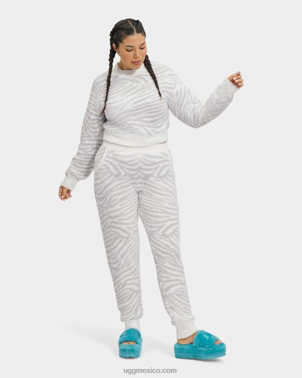 cebra gris metalizado 00NF1157 UGG mujer suéter con cuello alzado heddie