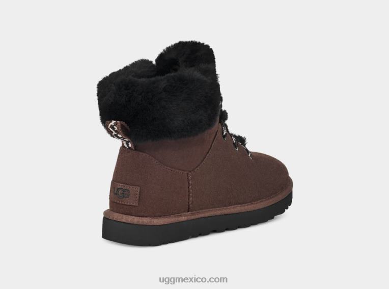 cedro quemado 00NF533 UGG mujer mini encaje alpino clásico
