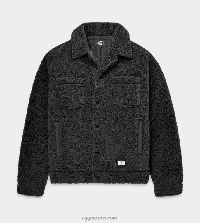 ceniza oscura 00NF1887 UGG hombres chamarra de camionero de sherpa janson
