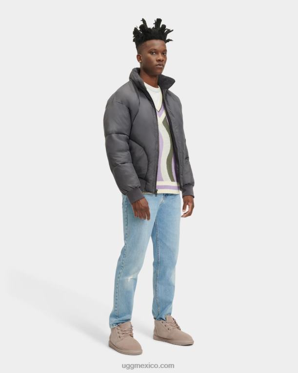 ceniza oscura 00NF1892 UGG hombres chaqueta acolchada de sherpa damion